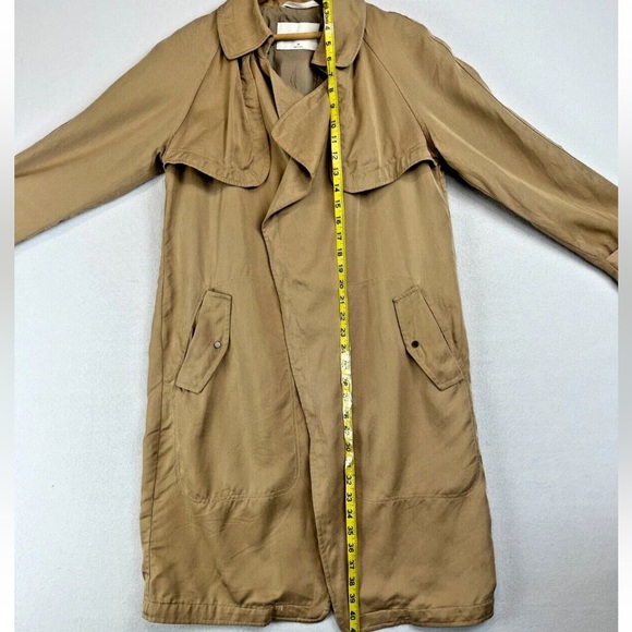 Aritzia Babaton Lawson Beige Tan Trench Coat Sz M 100% Lyocell - Picture 10 of 15